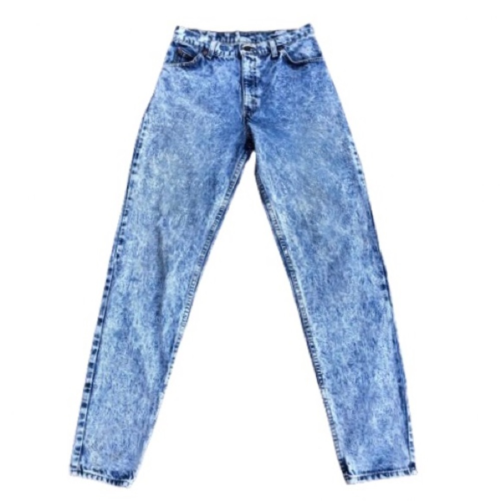 Levi's 550 Orange Tab Vintage 80's USA Made Acid Wash Denim Jeans 28x33 - Picture 4 of 17